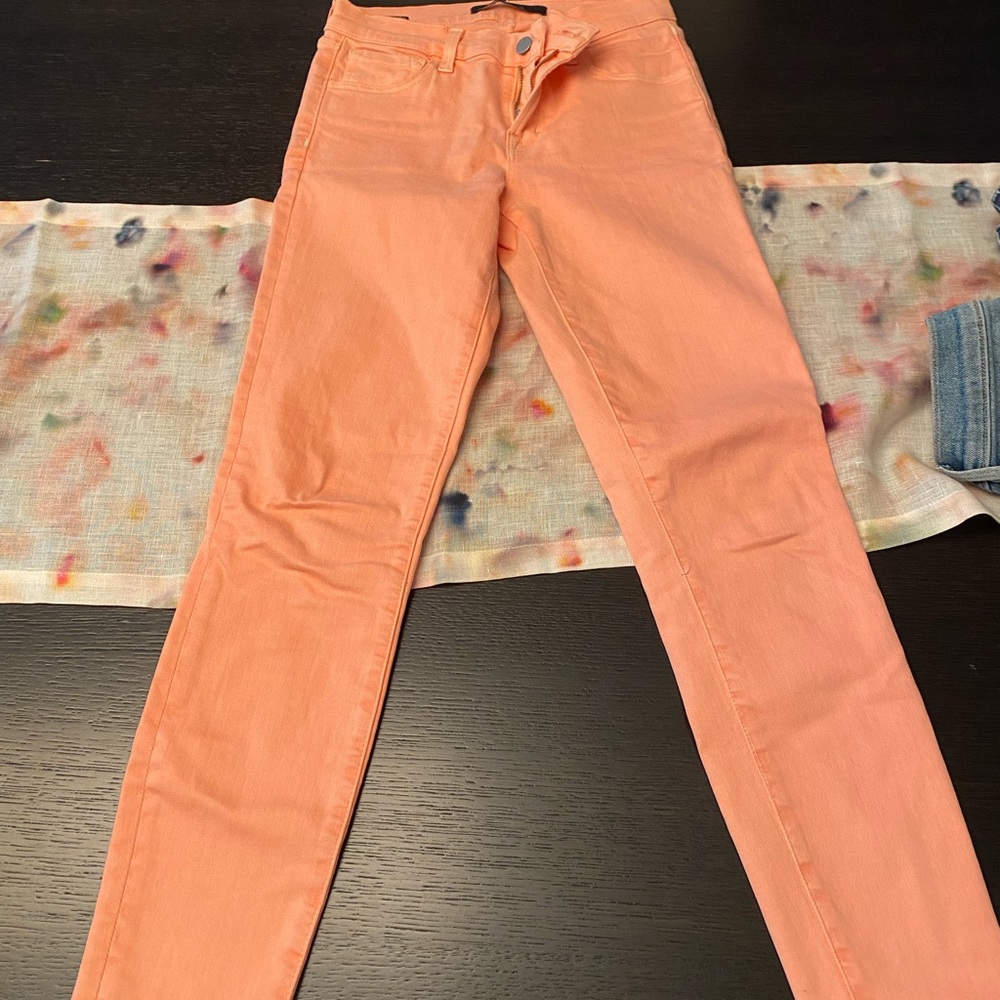 Peach J brand jeans.